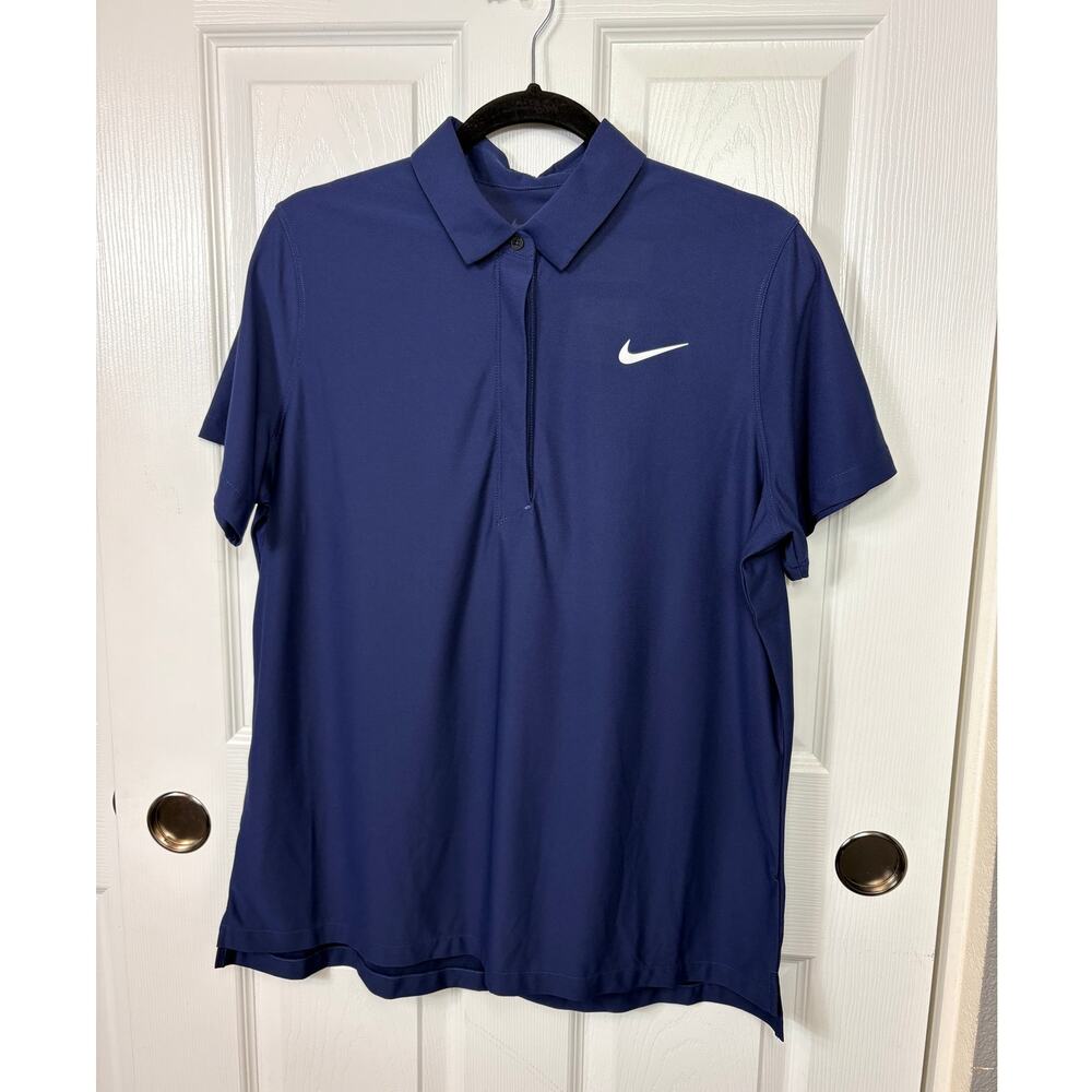 Nike Dri-Fit ADV Women's Golf Polo Navy Blue Short Sleeve Size XL NWT